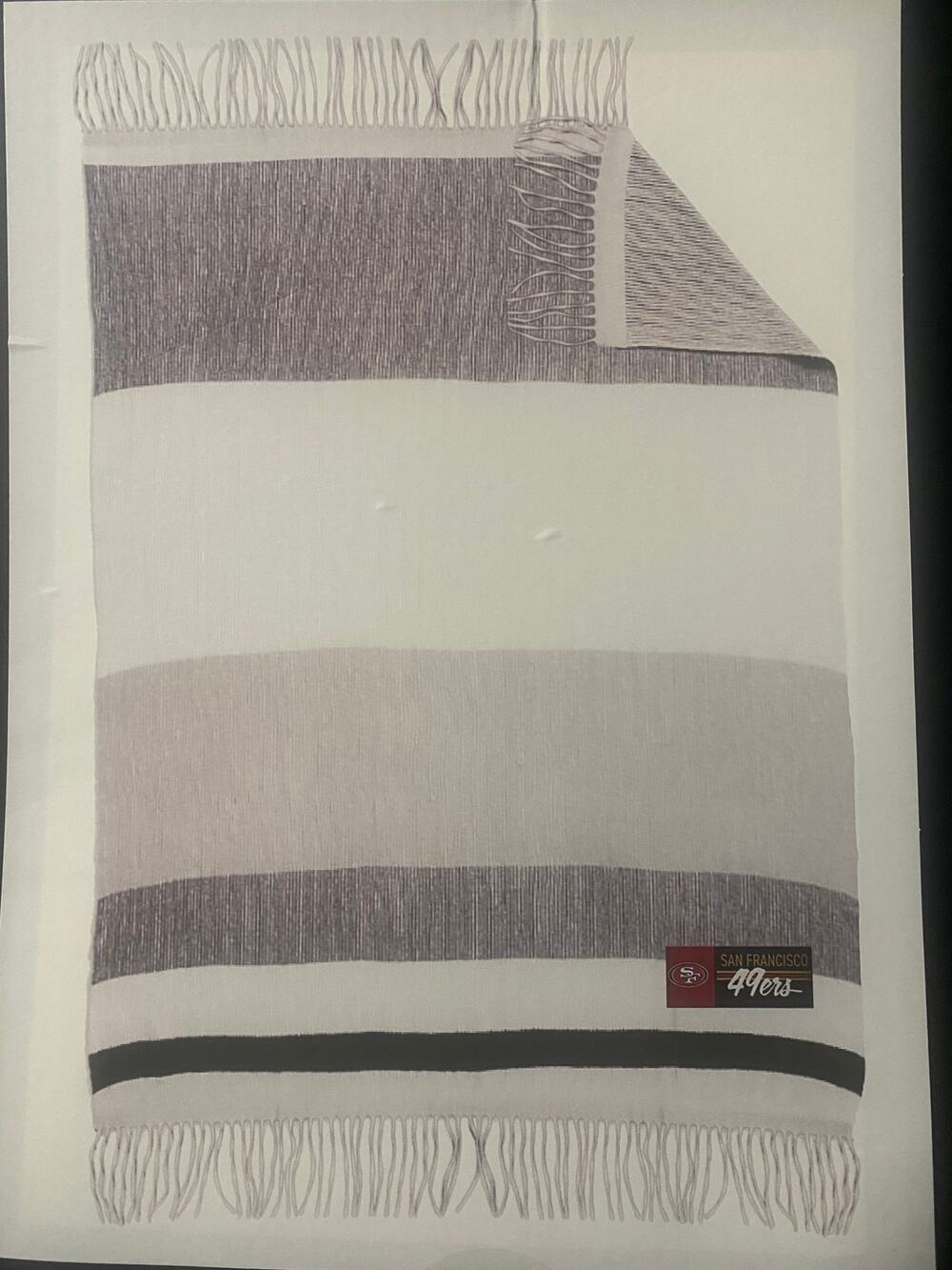 NWT - Limited Edition 49ers NFL Cashmere Throw 60 in x 70 in
